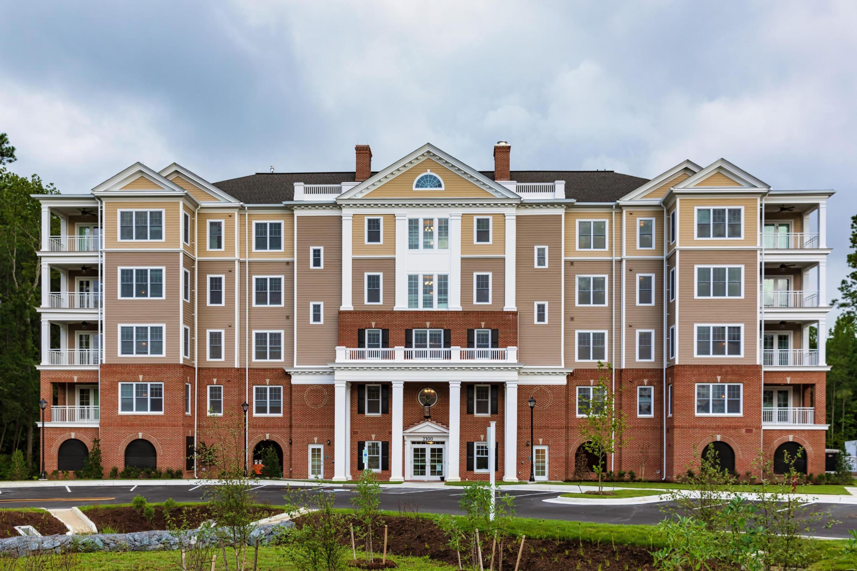 Presidents Pavilion independent living residence building on the campus of Patriots Colony At Williamsburg