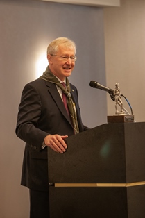 CEO William Downey speaking to the crowd