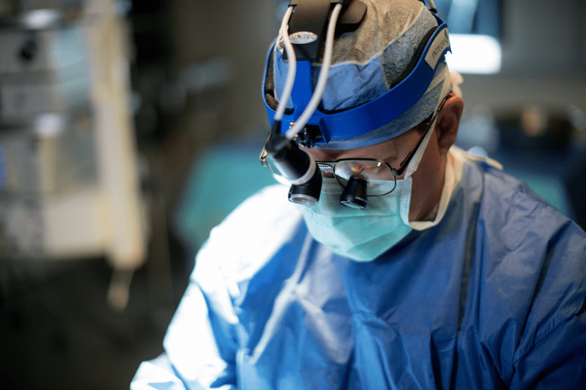 surgeon in a mask