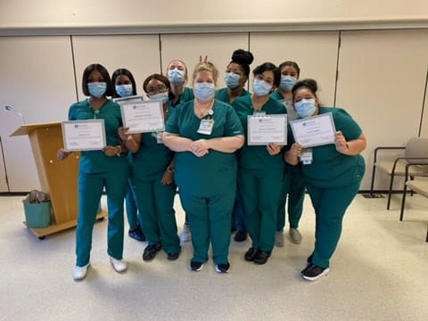 Nurses receive certificates during pandemic