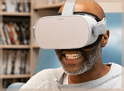 Virtual reality goggles ease cancer treatment