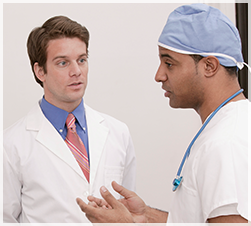 Residency doctor with doctor advisor