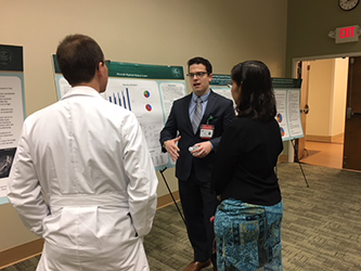 Doctor presenting research