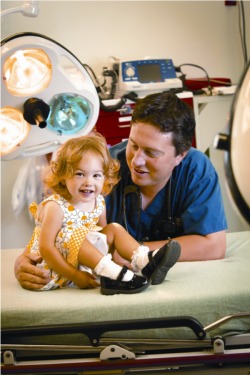 doctor with toddler patient