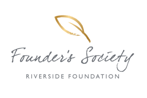 A logo for Riverside Foundation Founder's Society 