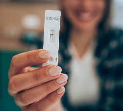 photo of at home self covid test negative result