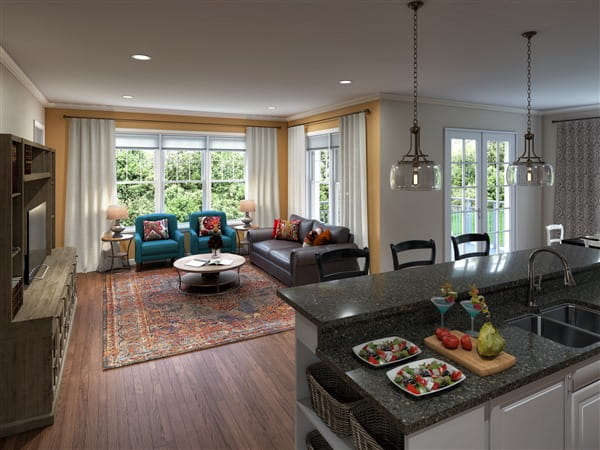 Living room of Shenandoah floorplan