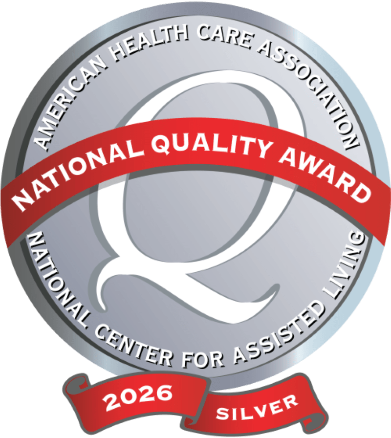American Health Care Association National Quality Award Silver Recognition for 2026, presented by the National Center for Assisted Living.