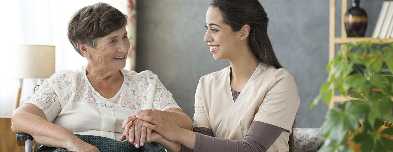Nurse providing home care