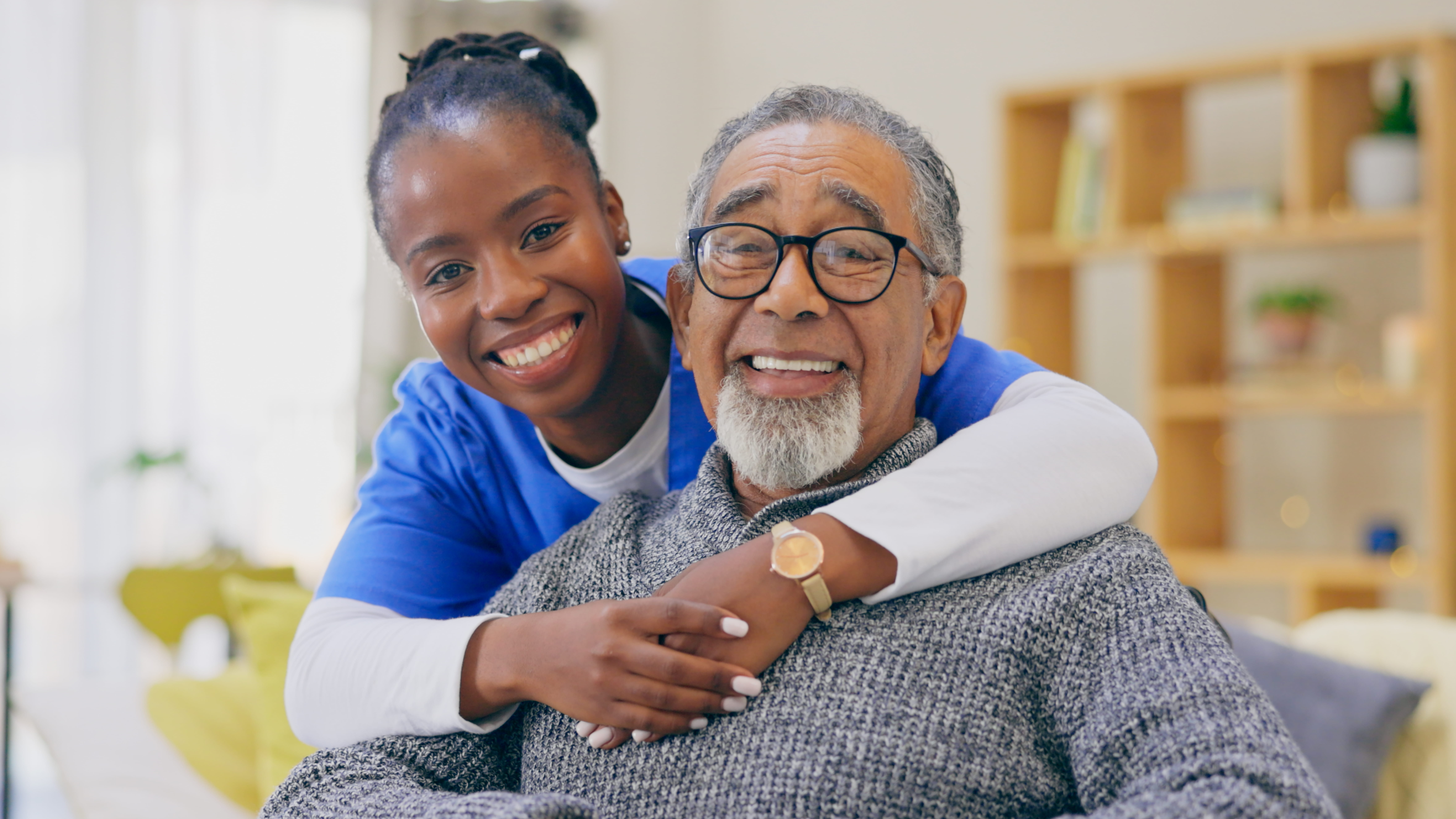 Nurse with older patient