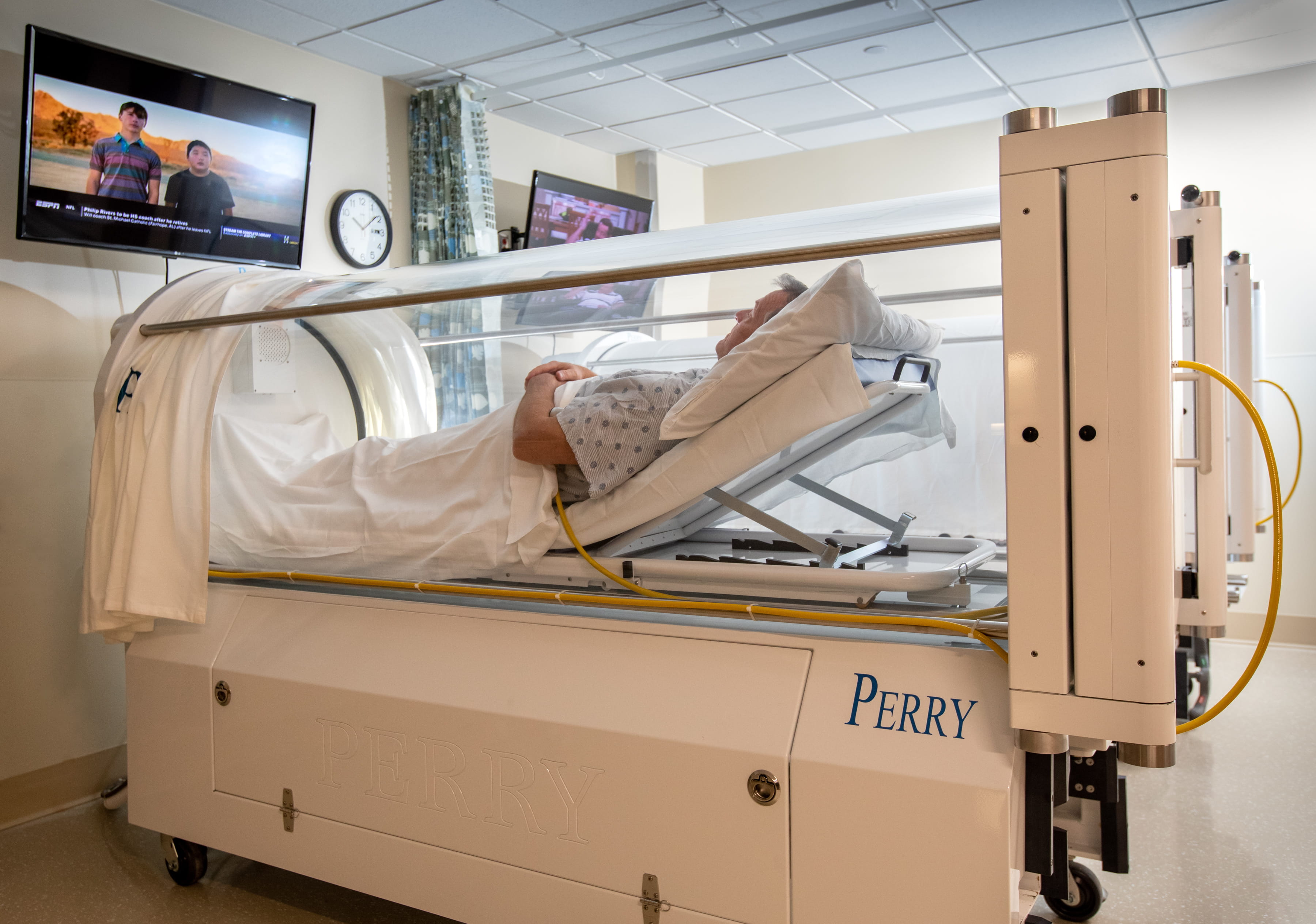 Man in Wound Care Chambers