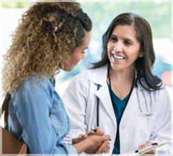 gynecologist and patient
