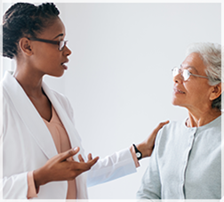 lung cancer physician and patient