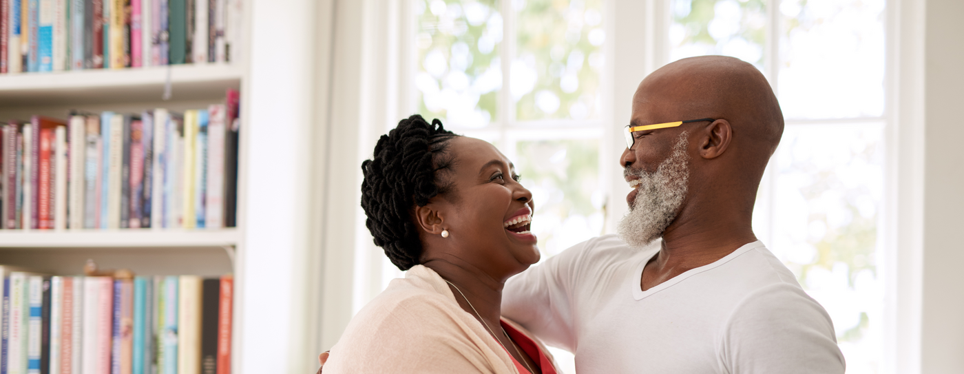 Shot of a happy mature couple spending quality time together at home