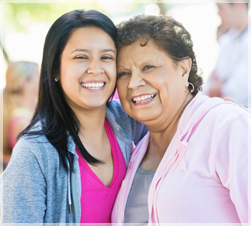 Two women in pink