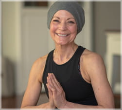 Woman in turban doing yoga