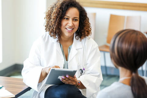 Doctor and patient in consultation