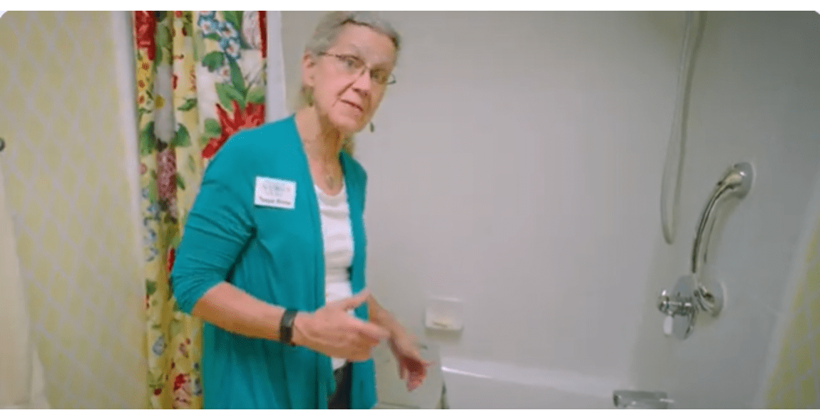 Neuro Spine Memory Care  Demonstration of Supporting Bathing