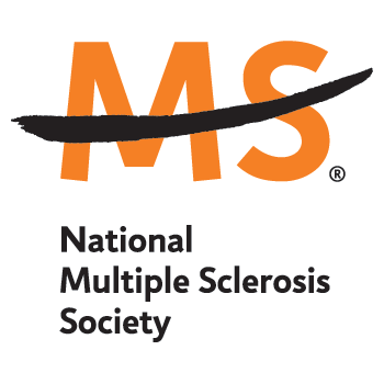 National Multiple Sclerosis Society Logo orange M S black paint stroke