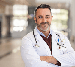 Hispanic middle aged male doctor 