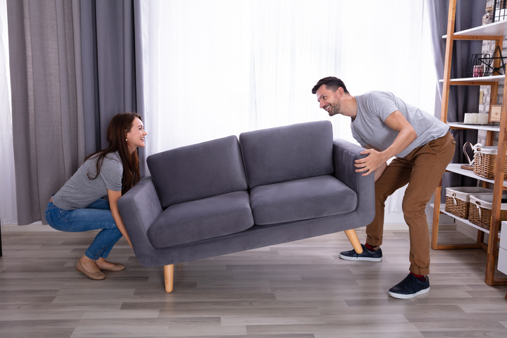 lifting heavy sofa