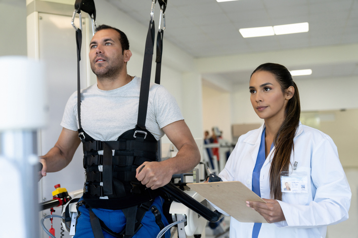 rehab nurse and patient 
