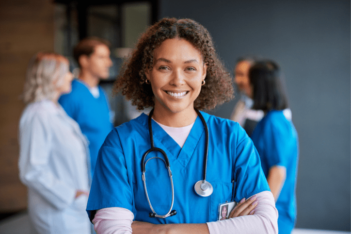 APPs Young female healthcare worker