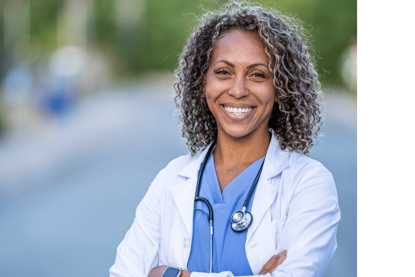 Female doctor smiling 