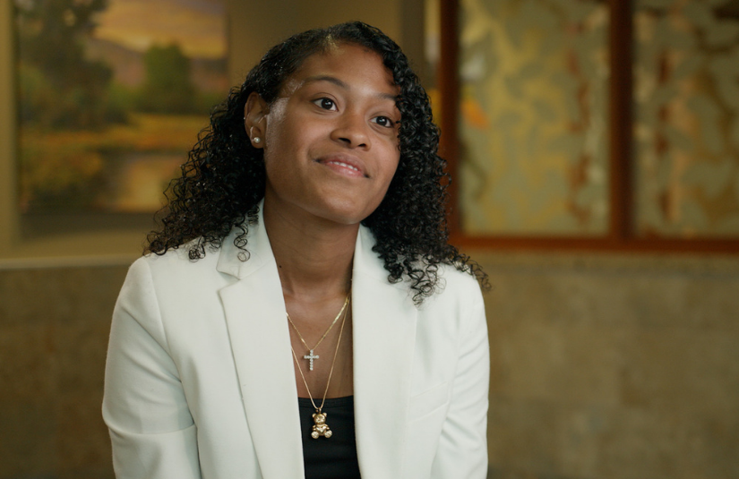 Young Black woman curly hair