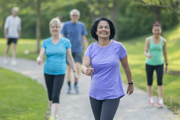 Seniors Walking at the Park