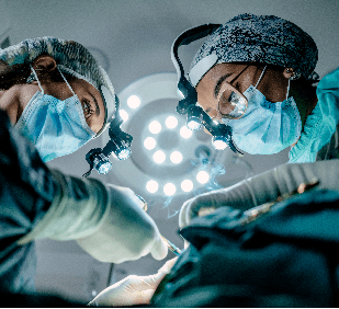 Two female surgeons -