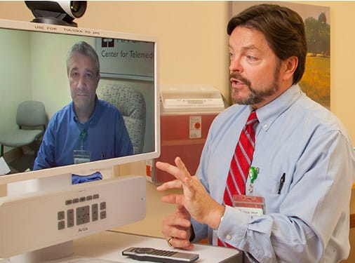 Doctors on video conference