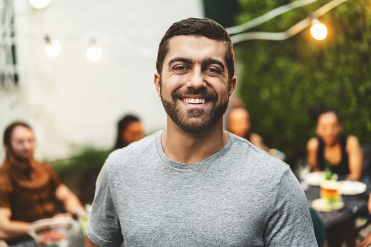man smiling 