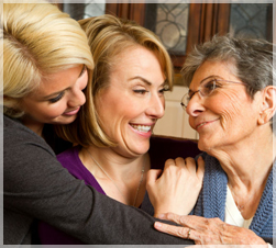 3 women hugging