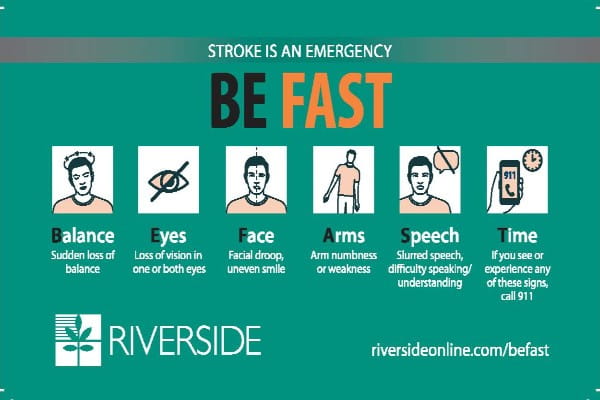 BE FAST Stroke is an Emergency