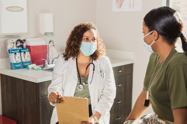 Black Woman visiting her female doctor