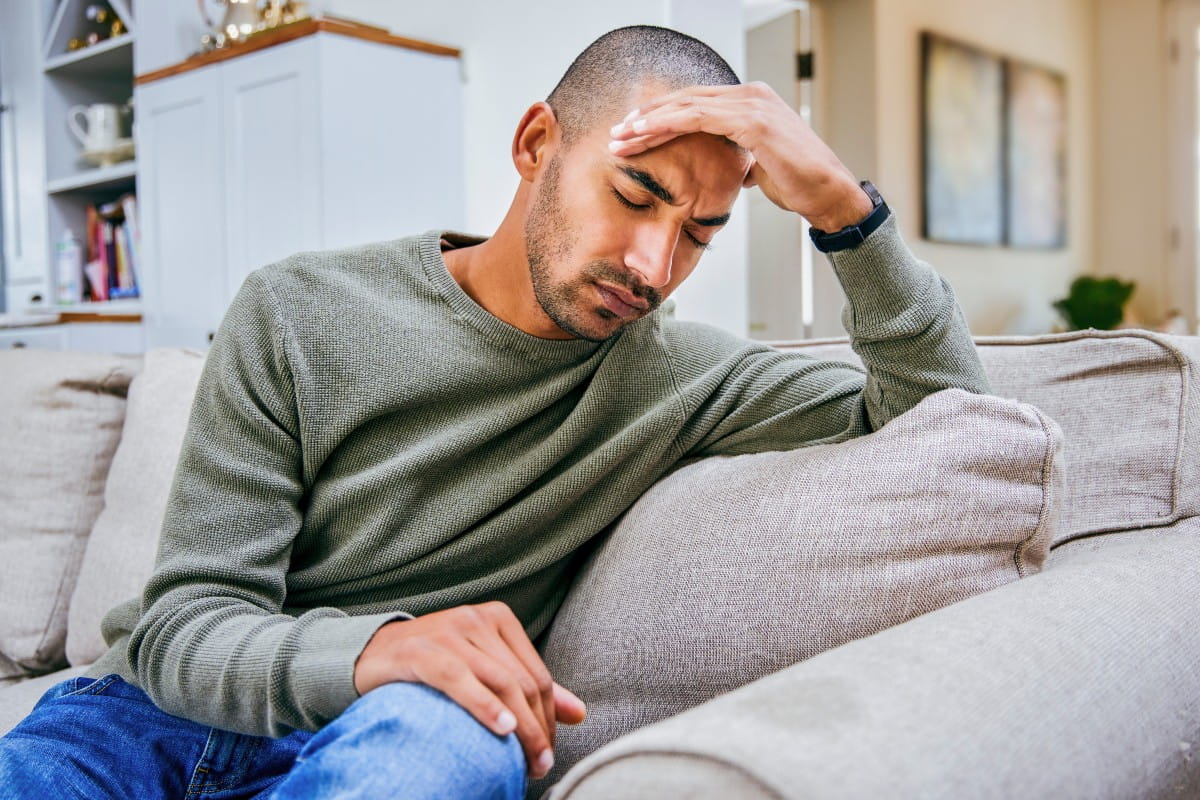 guy with a headache