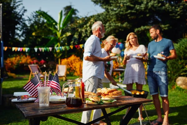 Labor day party outside