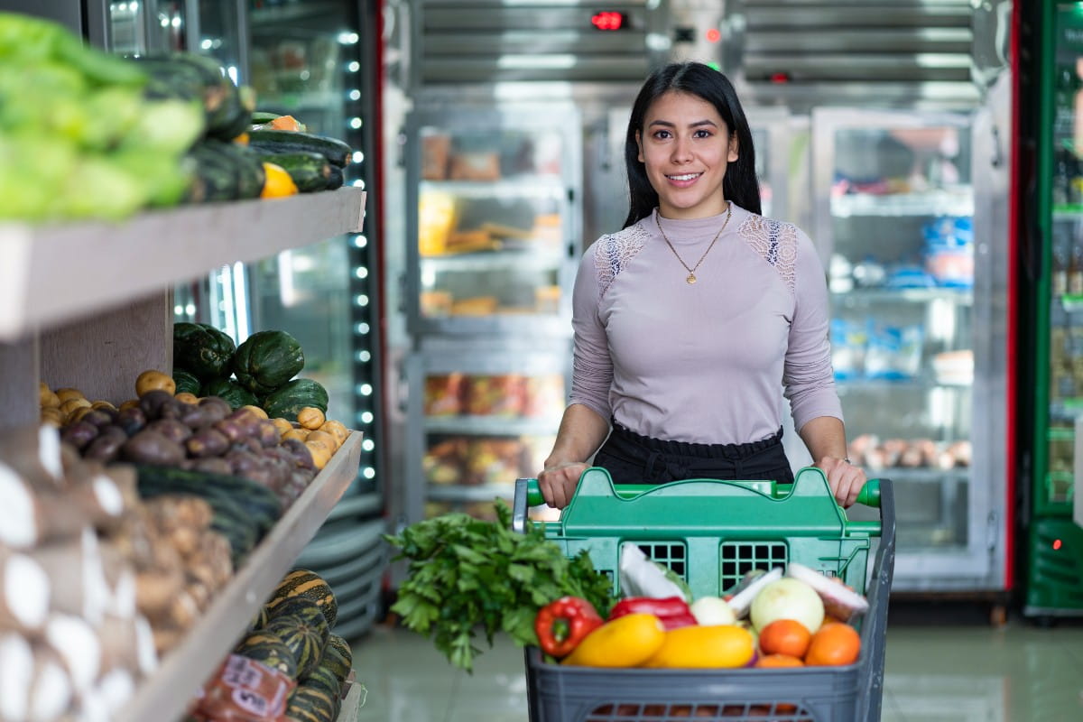 Lady Grocery Shopping