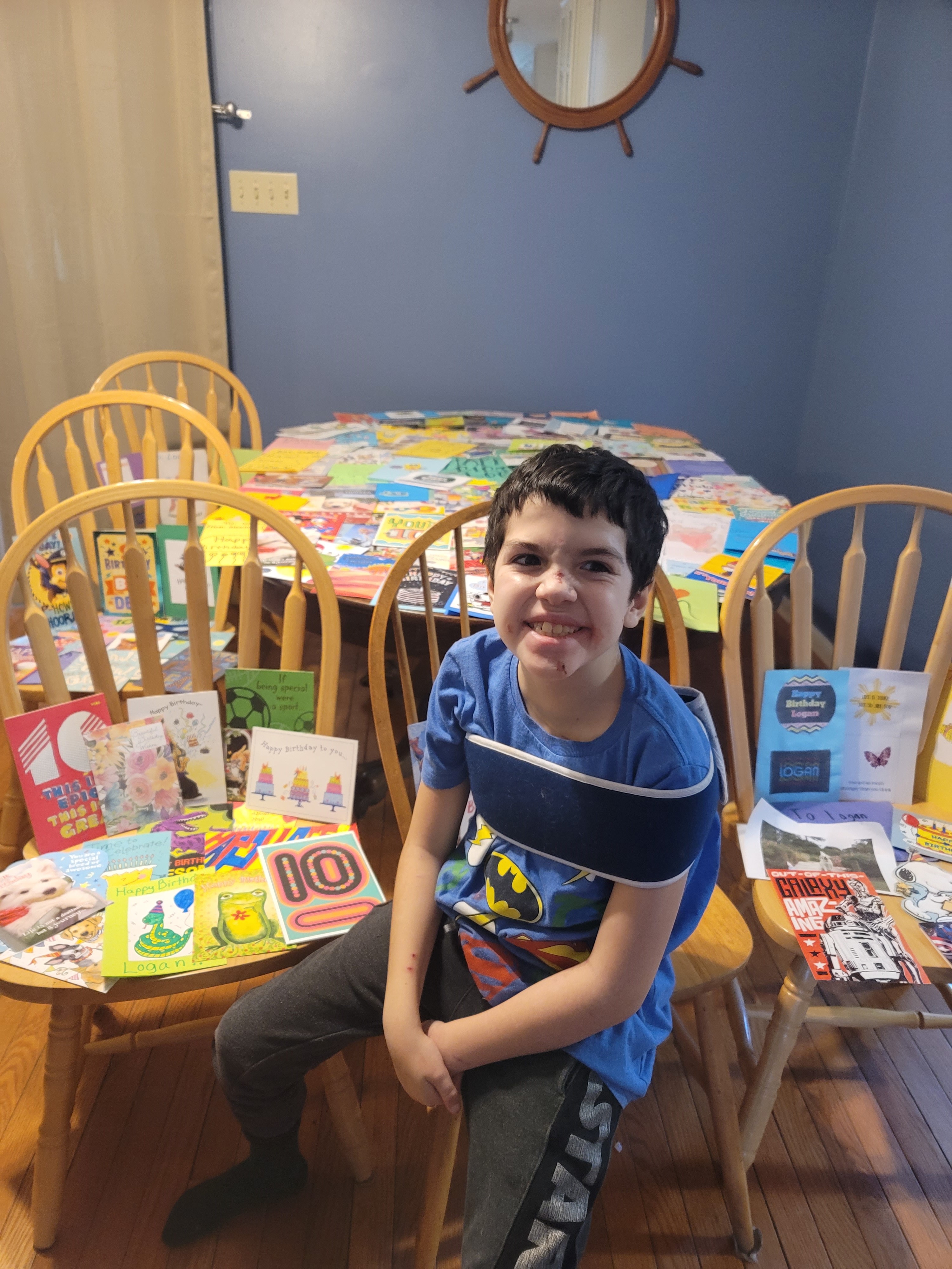 Logan and cards