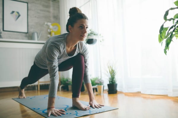 woman doing yoga