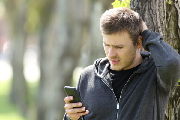 man looking for confused