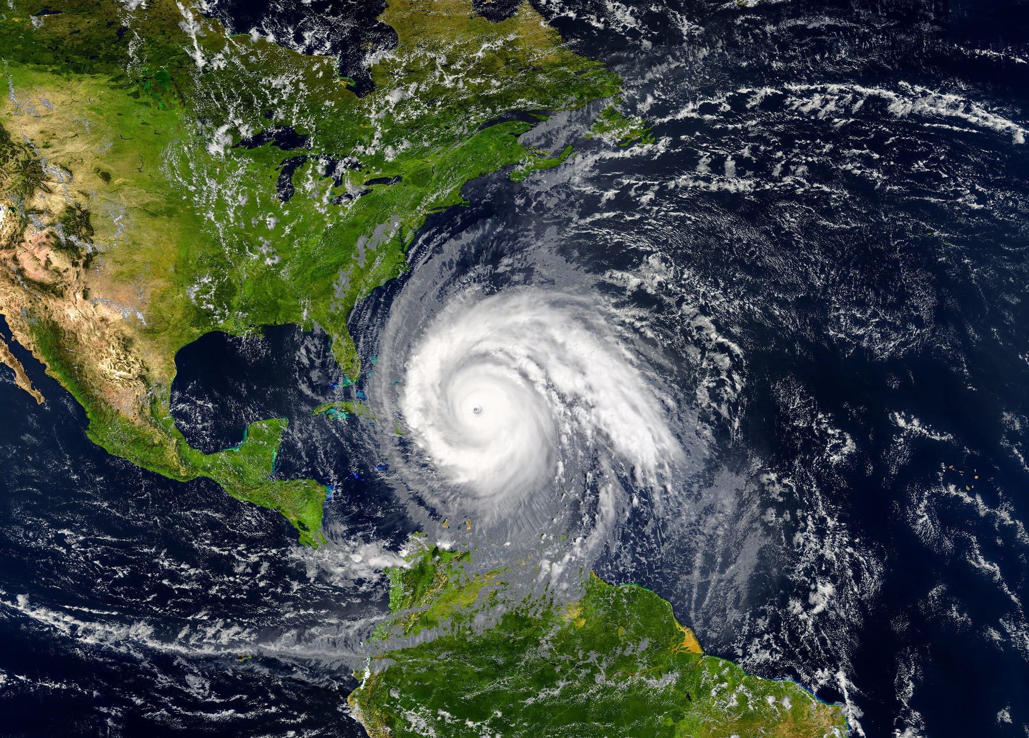 tropical hurricane approaching the USA