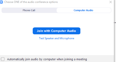 join with computer audio